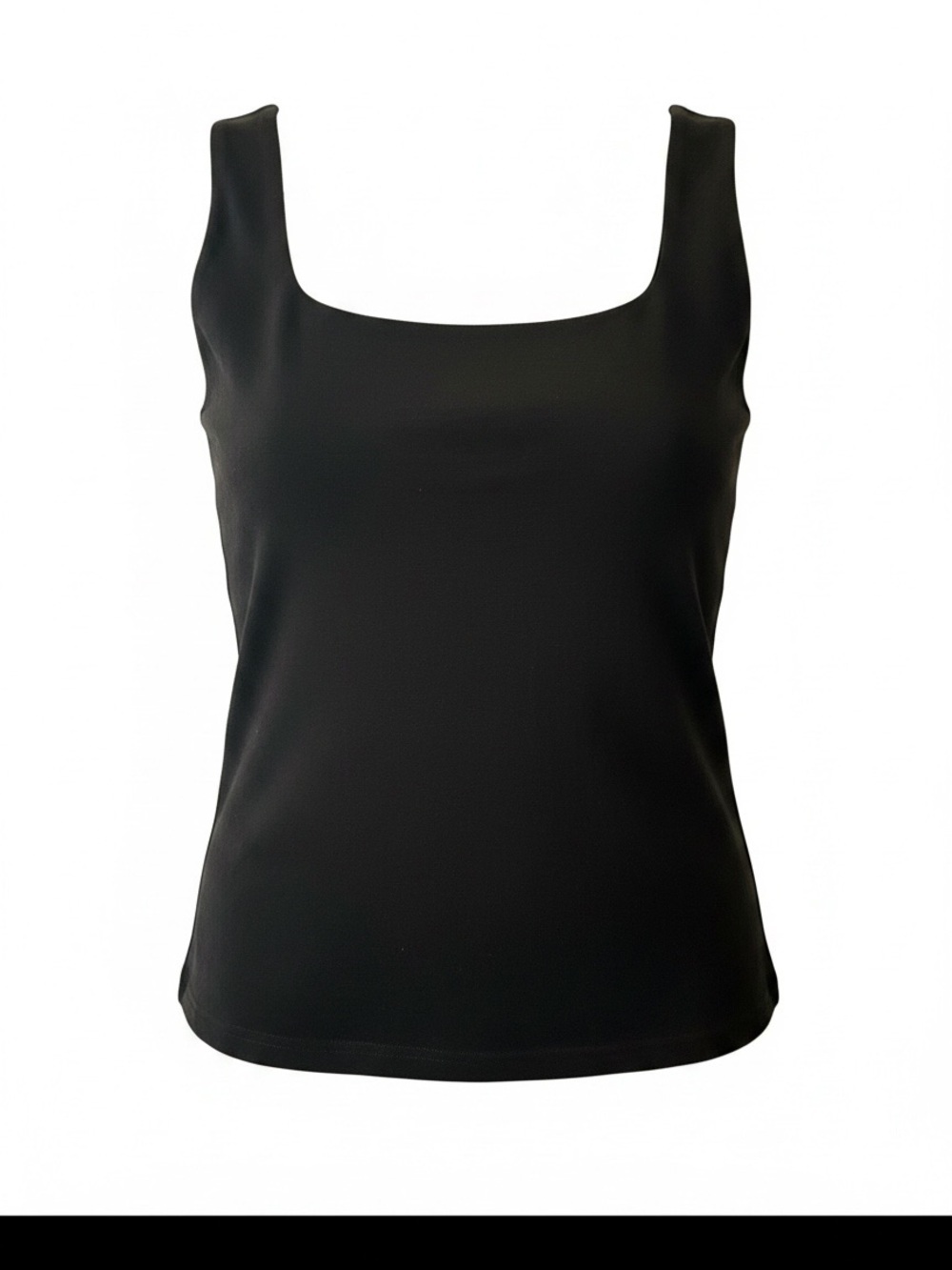 OGL Black Square Neck Built-In Bra Tank Top Size Large NWT